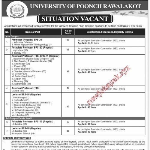 Lecturer Jobs In AJK in February 2025