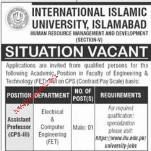 Lecturer Jobs In Islamabad in February 2025