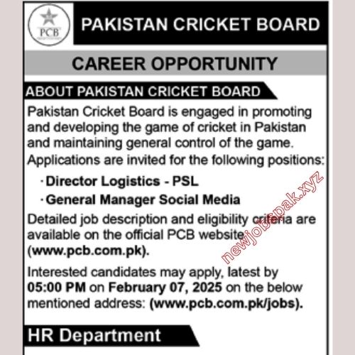 PCB Jobs In Lahore in February 2025